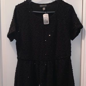 Forever 21 plus size black sequins dress